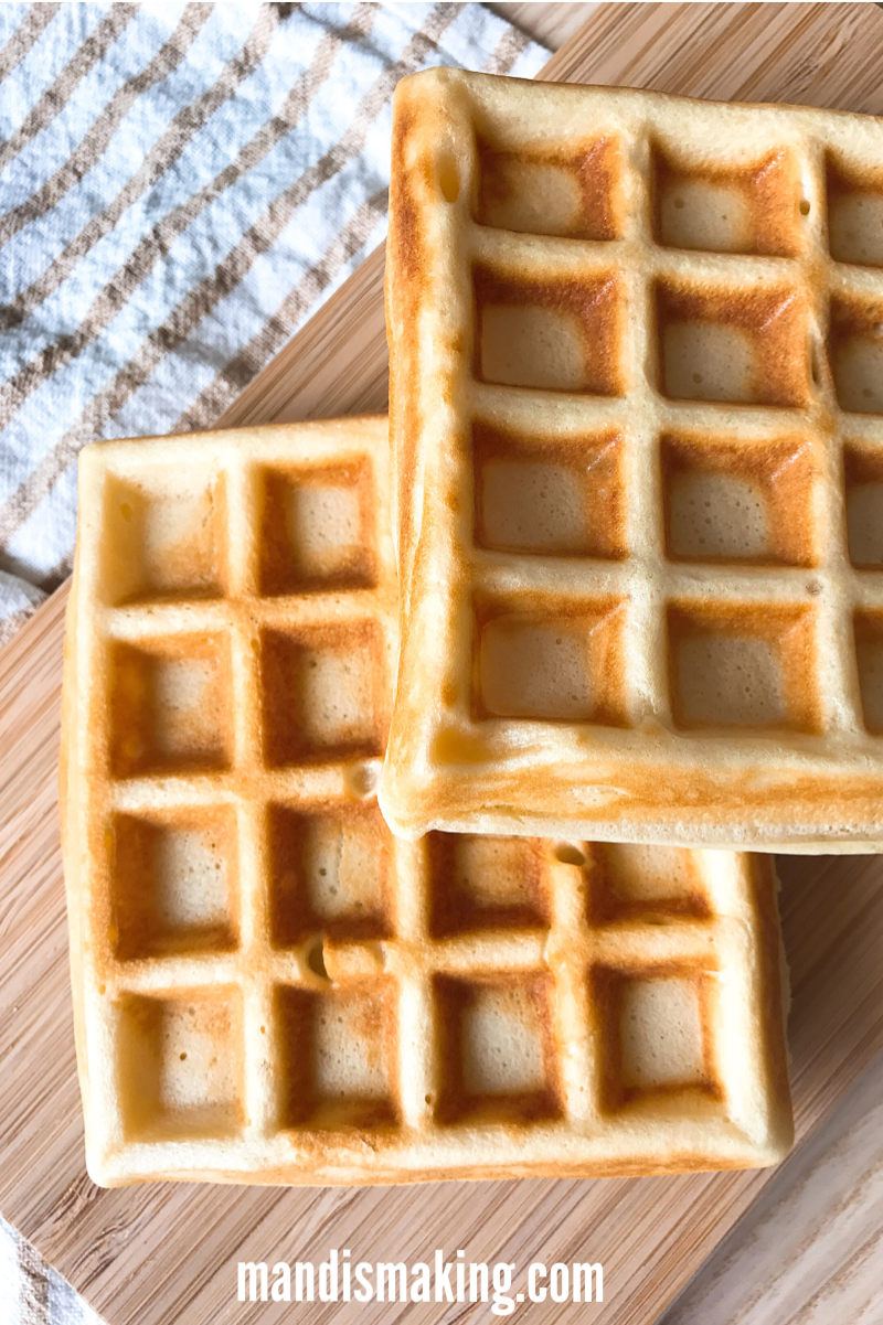 Fluffy waffles with a tangy vanilla bite, perfect for brekkie or dessert!